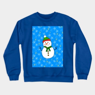 SNOWFLAKES Christmas Snowman Crewneck Sweatshirt